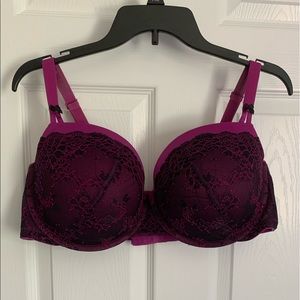 Torrid Purple/ Black Lace Push Up Bra